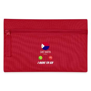 St. Martin ruft an Lusiger Flaggen Spruch - Federtasche - Rot - Vorne