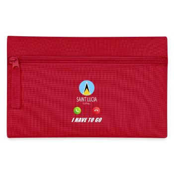 Saint Lucia calls on Lusiger flags saying - Pencil Case - red - Front