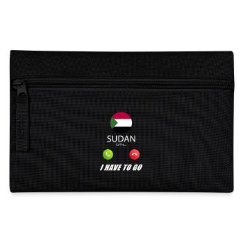 Sudan ruft an Lusiger Flaggen Spruch - Federtasche - Schwarz - Vorne