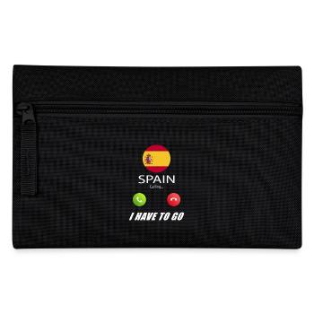 Spanien ruft an Lusiger Flaggen Spruch - Federtasche - Schwarz - Vorne