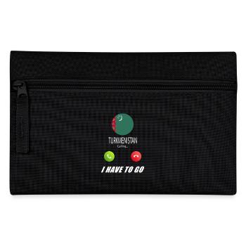 Turkmenistan ruft an Lusiger Flaggen Spruch - Federtasche - Schwarz - Vorne