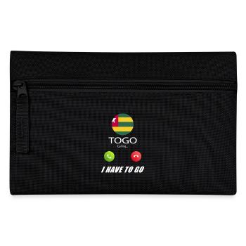 Togo ruft an Lusiger Flaggen Spruch - Federtasche - Schwarz - Vorne
