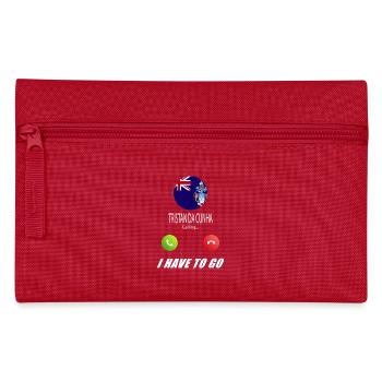 Tristan da Cunha calls lusiger flags saying - Pencil Case - red - Front