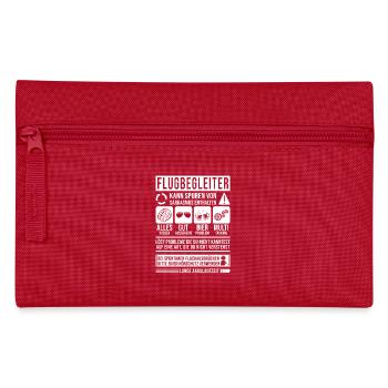 Flugbegleiter Spruch lustig - Federtasche - Rot - Vorne