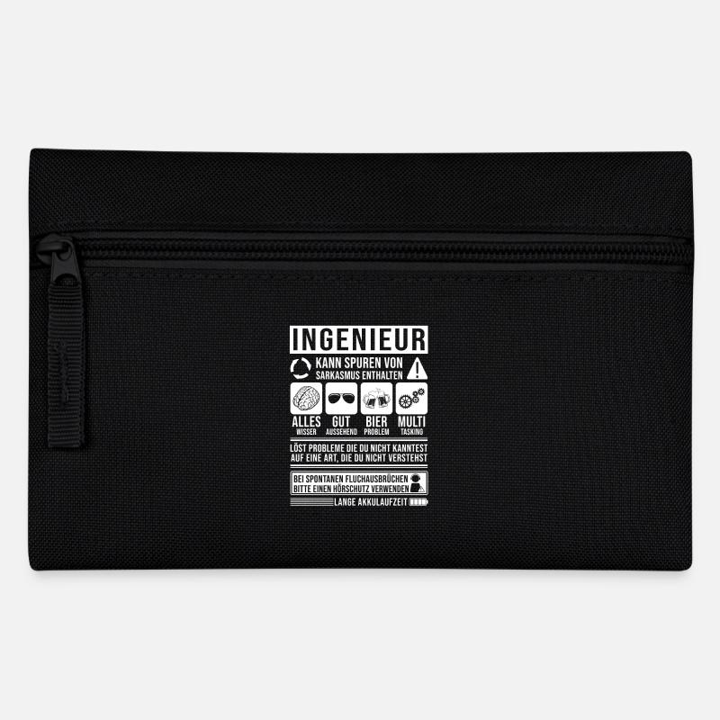 Ingenieur Spruch lustig - Federtasche - Schwarz