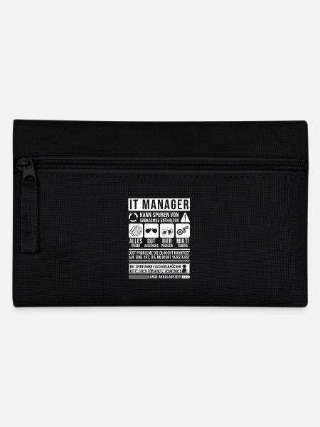 IT Manager Spruch lustig - Federtasche - Schwarz