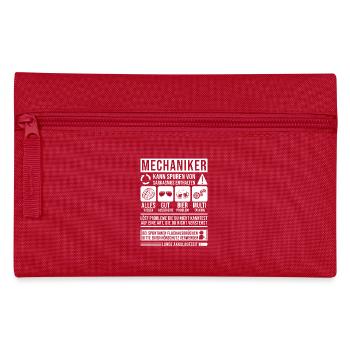 Mechaniker Spruch lustig - Federtasche - Rot - Vorne