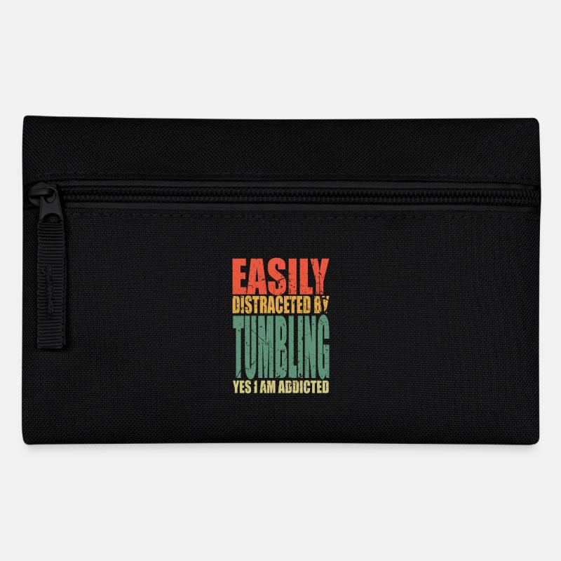 Tumbling Spruch lustig - Federtasche - Schwarz
