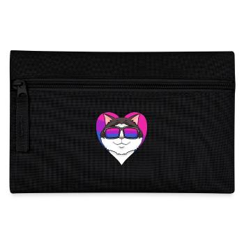 Bisexual Ragdoll Cat - Ragdoll with Glasses - Pencil Case - black - Front