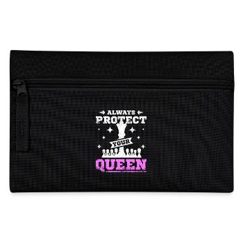 Always protect your queen chess - Federtasche - Schwarz - Vorne