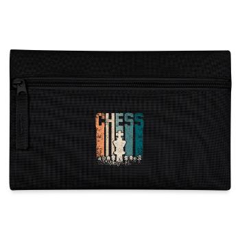 Retro Vintage Chess - Federtasche - Schwarz - Vorne