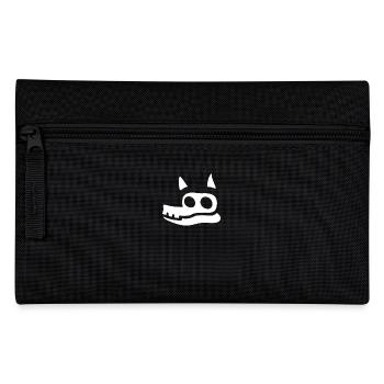 Drôle de squelette de tête de chien avec des fleurs - Trousse - noir - Devant