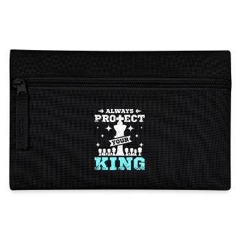Always protect your kind chess - Pencil Case - black - Front