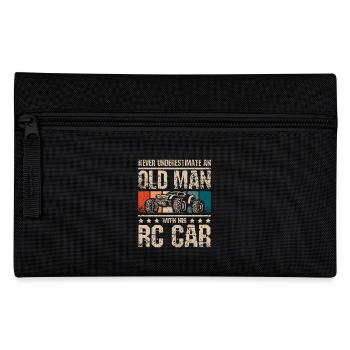 Old man with his rc car - Federtasche - Schwarz - Vorne