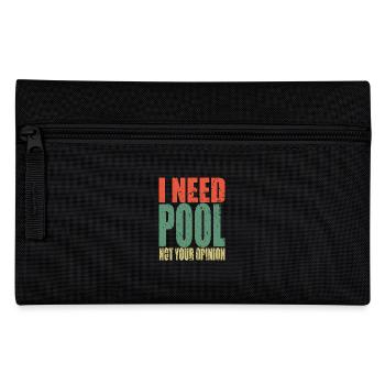 Pool Spruch lustig - Federtasche - Schwarz - Vorne