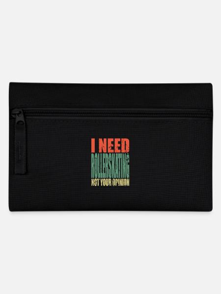 Rollerskating Spruch lustig - Federtasche - Schwarz