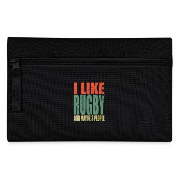 Rugby saying funny - Pencil Case - black - Front