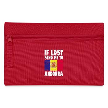 Andorra Flag Saying - Pencil Case - red - Front
