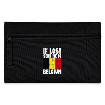 Belgium Flag Saying - Pencil Case - black - Front