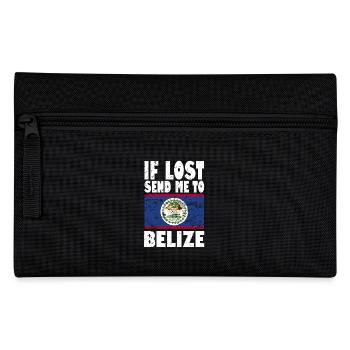 Belize Flagge Spruch - Federtasche - Schwarz - Vorne