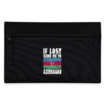 Azerbaijan Flag Saying - Pencil Case - black - Front