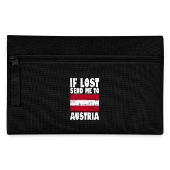 Austria Flag Slogan - Pencil Case - black - Front