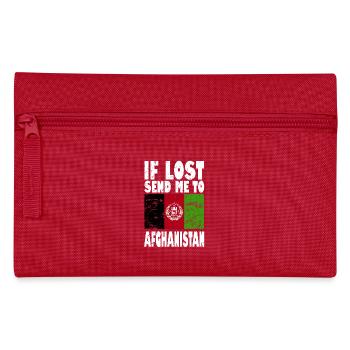 Afghanistan Flag Slogan - Pencil Case - red - Front
