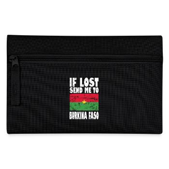 Burkina Faso Flag Slogan - Pencil Case - black - Front