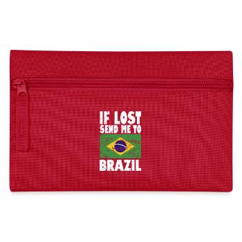 Brazil Flag Saying - Pencil Case - red - Front