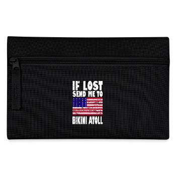 Bikini Atoll Flagge Spruch - Federtasche - Schwarz - Vorne