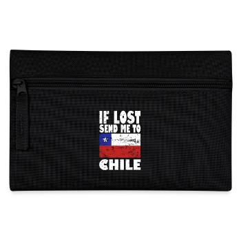 Chile Flagge Spruch - Federtasche - Schwarz - Vorne