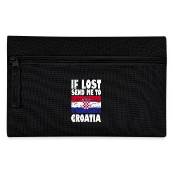 Croatia Flag Saying - Pencil Case - black - Front