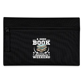 Un bon livre est mon week-end d’aventure - Trousse - noir - Devant