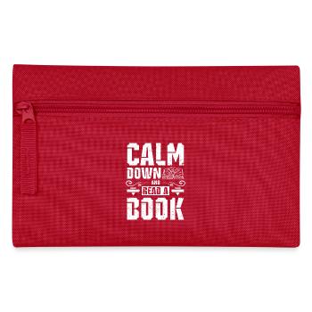 Calm down an read a book - Pencil Case - red - Front