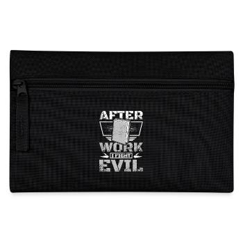 After work I fight evil reading books - Pencil Case - black - Front