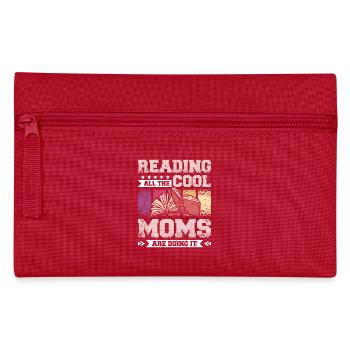 Maman mère lisant des livres - Trousse - rouge - Devant