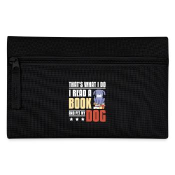 Lire un livre et chien de compagnie - Trousse - noir - Devant