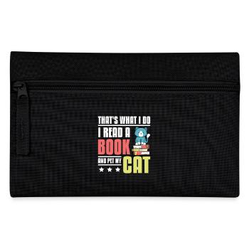 Lisez un livre et caressez mon chat - Trousse - noir - Devant