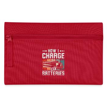Comment je charge mes batteries en redaant les livres - Trousse - rouge - Devant