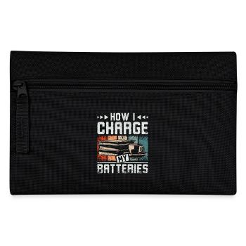 How I charge my batteries redaing books - Federtasche - Schwarz - Vorne