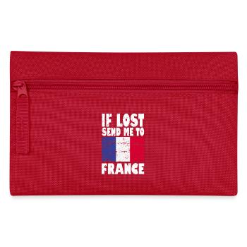 France Flag Slogan - Pencil Case - red - Front