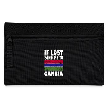 Gambia Flag Saying - Pencil Case - black - Front