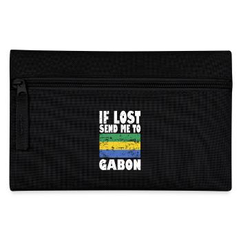 Gabon Flag Saying - Pencil Case - black - Front