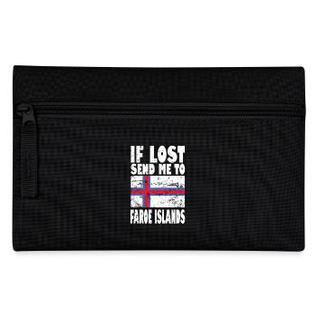 Faroe Islands Flag Saying - Pencil Case - black - Front