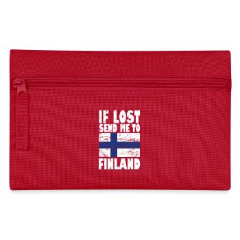 Finland Flag Saying - Pencil Case - red - Front