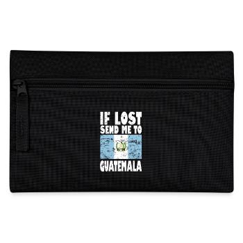 Guatemala Flagge Spruch - Federtasche - Schwarz - Vorne
