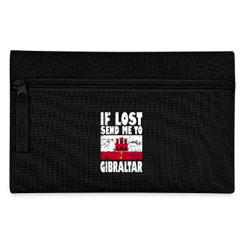 Gibraltar Flagge Spruch - Federtasche - Schwarz - Vorne