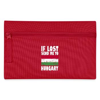 Ungarn Flagge Spruch - Federtasche - Rot - Vorne