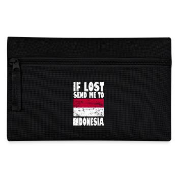 Indonesia Flag Saying - Pencil Case - black - Front