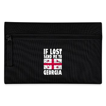 Georgien Flagge Spruch - Federtasche - Schwarz - Vorne